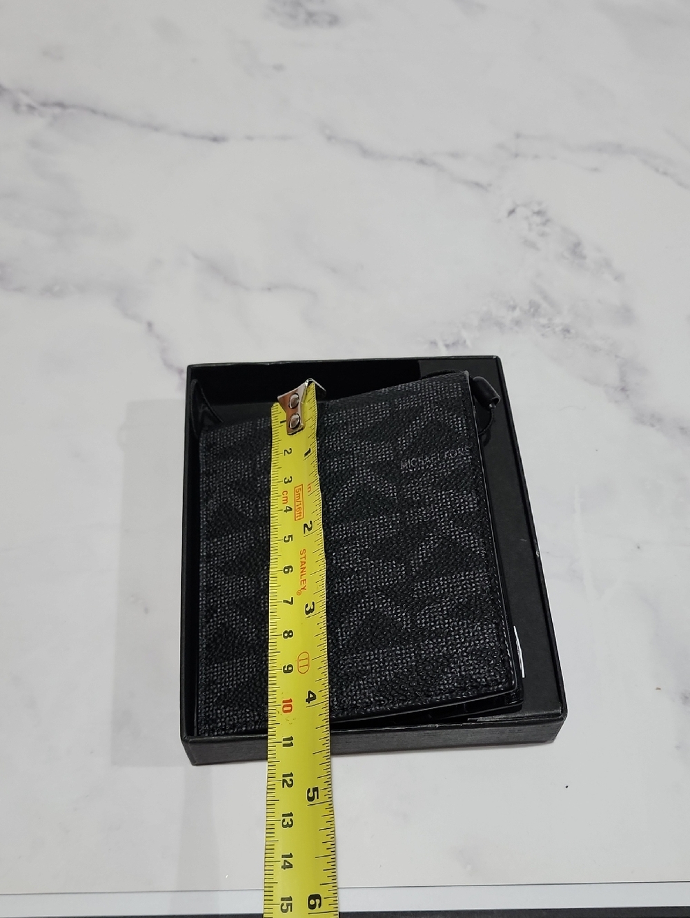 Michael Kors Black Nori MK Logo Slim Billfold Wallet - Picture 5 of 6